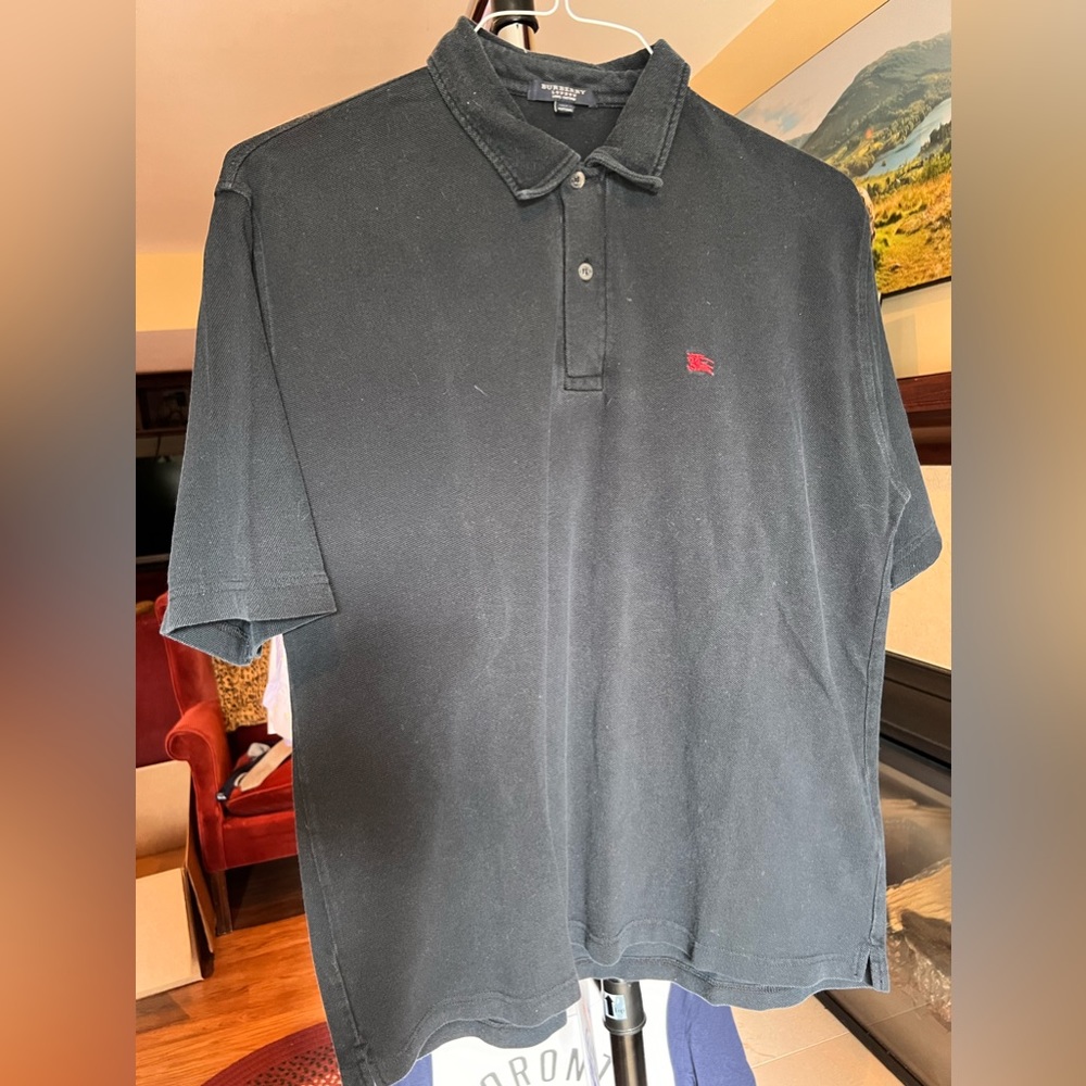 Burberry Men’s Large Black polo